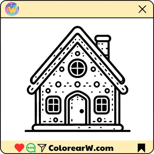 Casas de Jengibre para colorear thumbnail