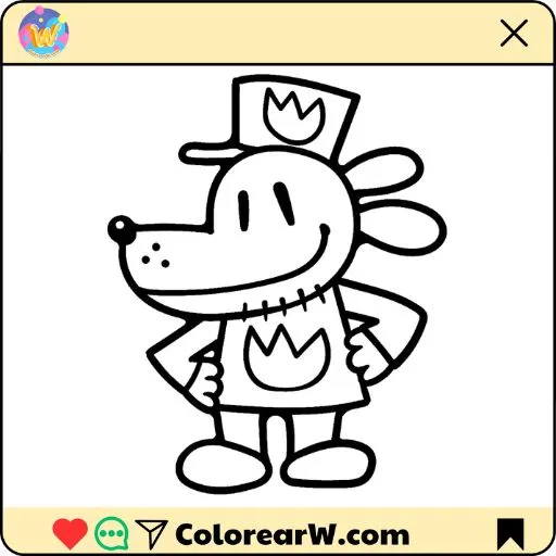Dog Man 1 Dog Man para colorear thumbnail