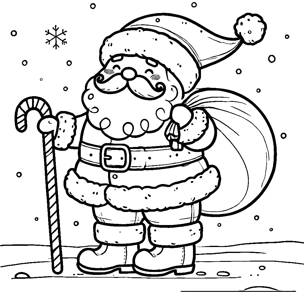 Santa Claus 11 divertidas páginas para colorear Santa Claus 10