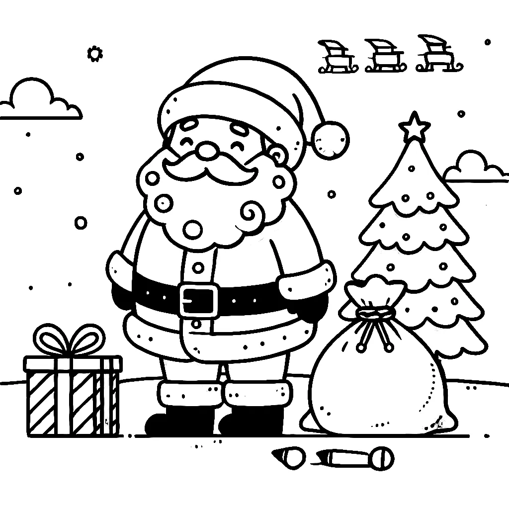 Santa Claus 12 páginas para colorear Santa Claus 11 gratis