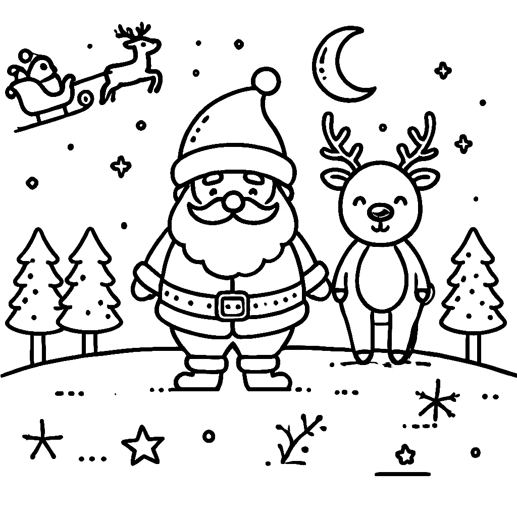 Santa Claus 15 páginas para colorear gratis Santa Claus 14