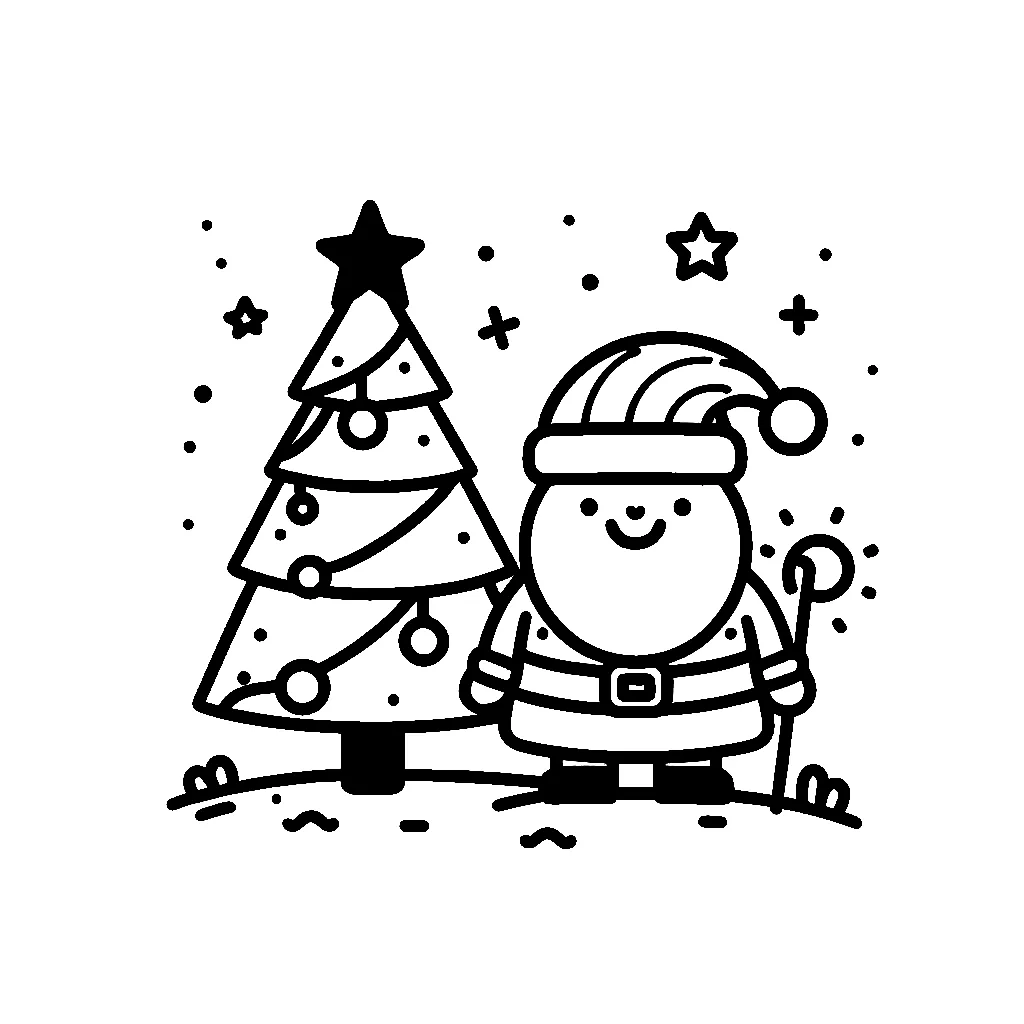 Santa Claus 21 Santa Claus 20 páginas para colorear fáciles