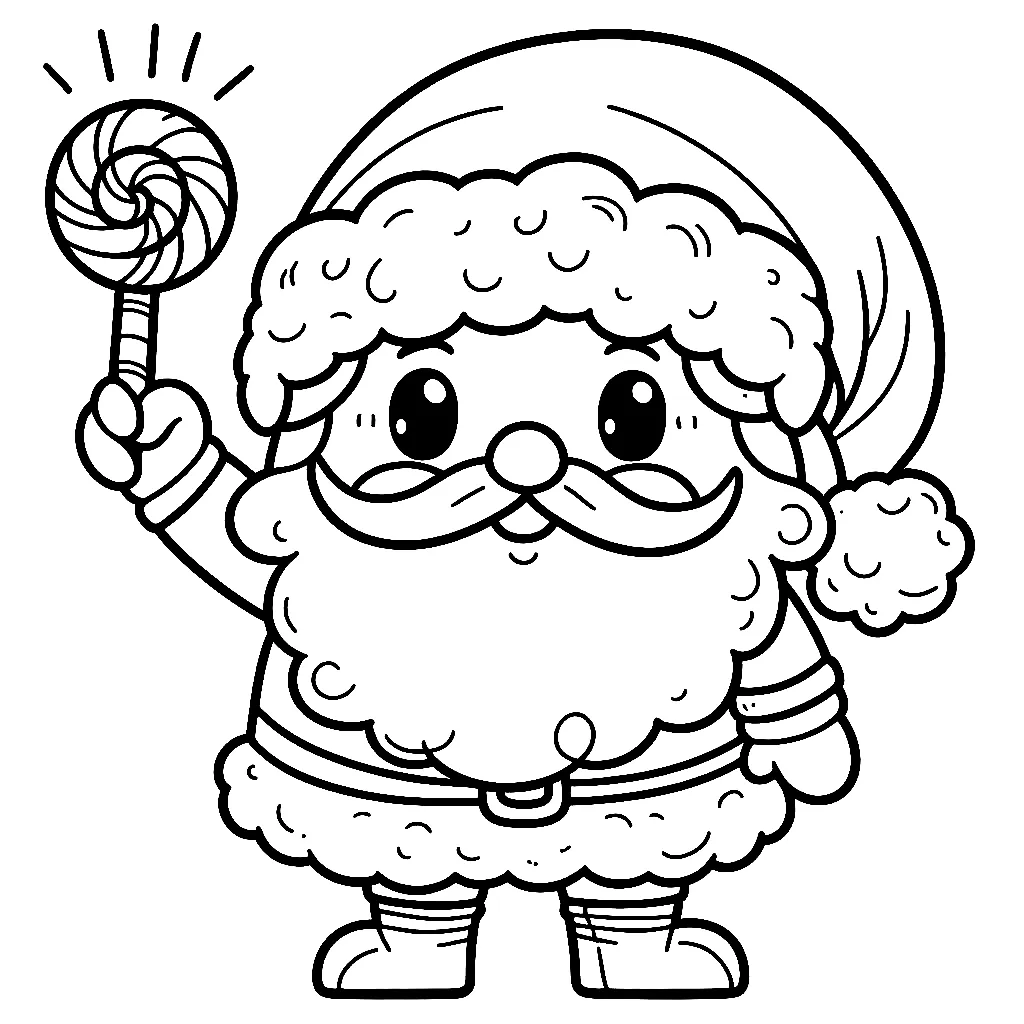 Santa Claus 8 páginas para colorear Santa Claus 7 imprimibles
