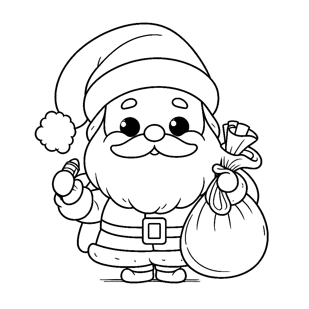 Santa Claus 9 páginas para colorear Santa Claus 8