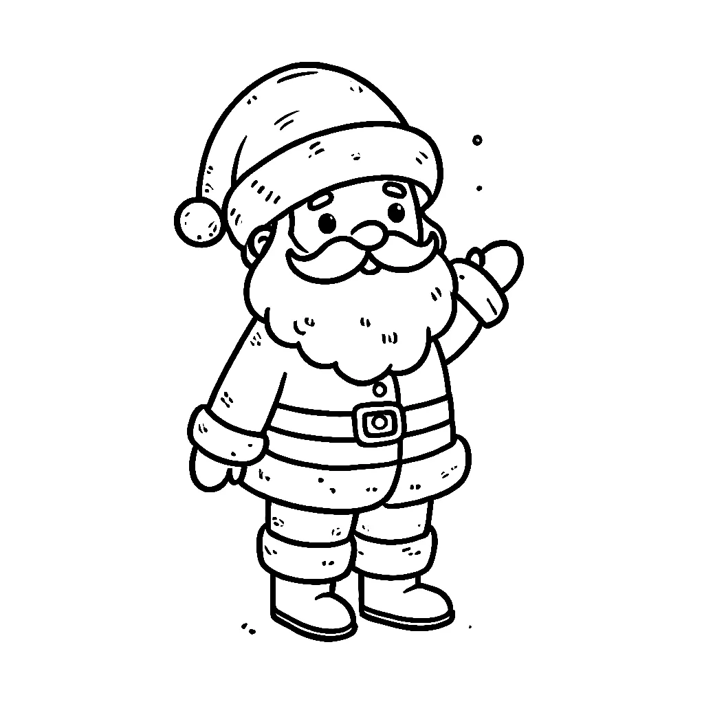 Santa Claus 10 páginas para colorear gratis para adultos Santa Claus 9