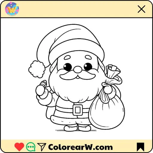 Santa Claus para colorear thumbnail