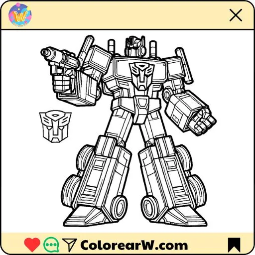 Transformers para colorear thumbnail