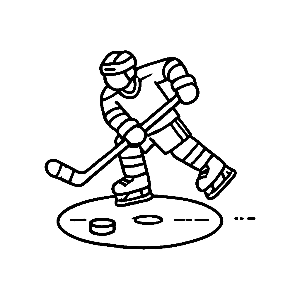 Hockey 2 páginas para colorear gratis Hockey 1 para niños