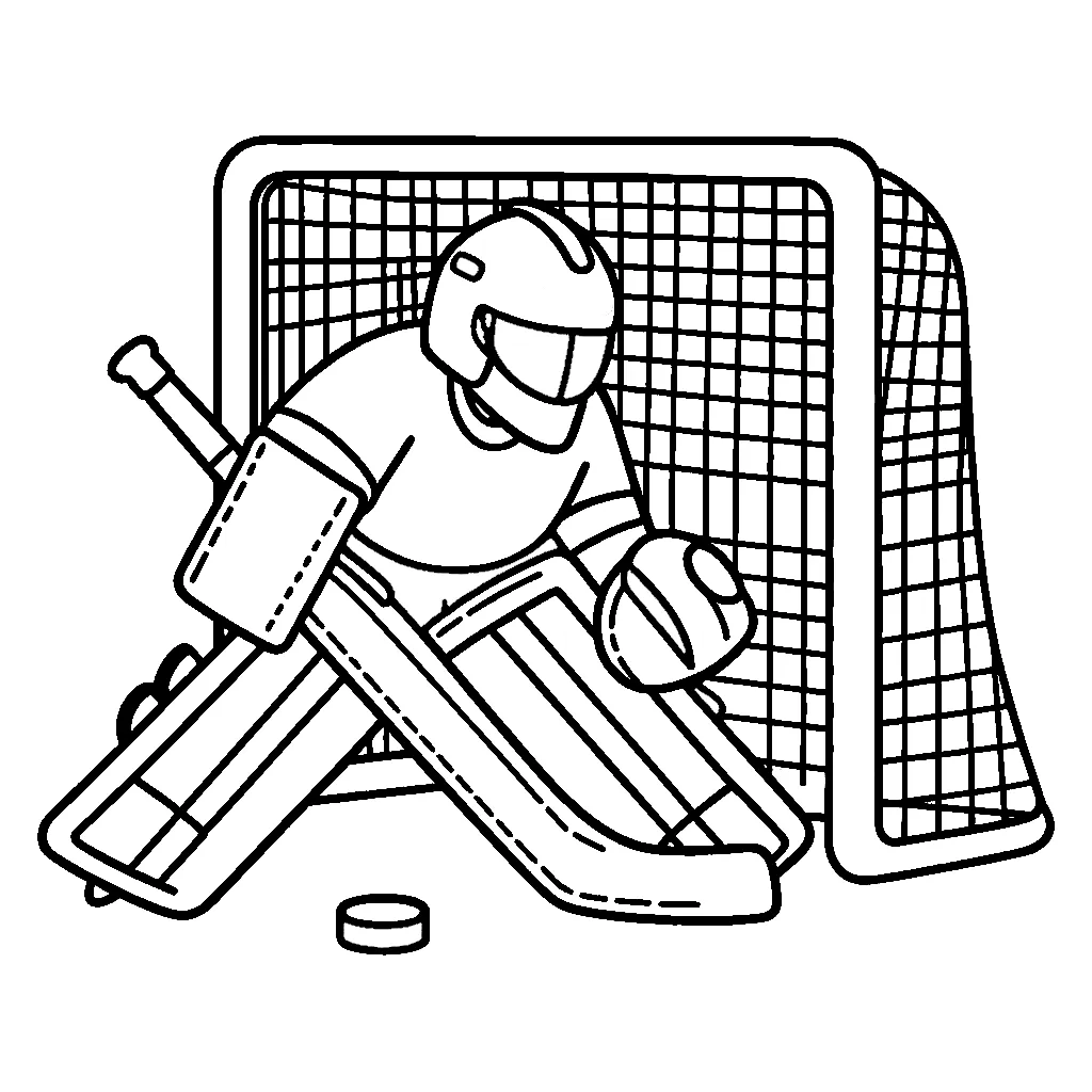 Hockey 7 páginas para colorear kawaii lindas Hockey 6