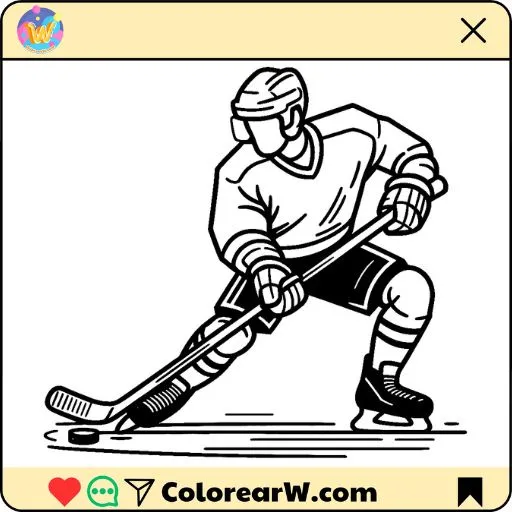 Hockey para colorear thumbnail