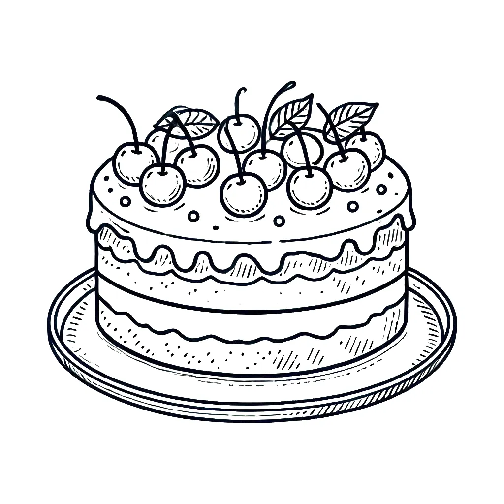 Pastel 19 páginas para colorear para niños Pastel 17