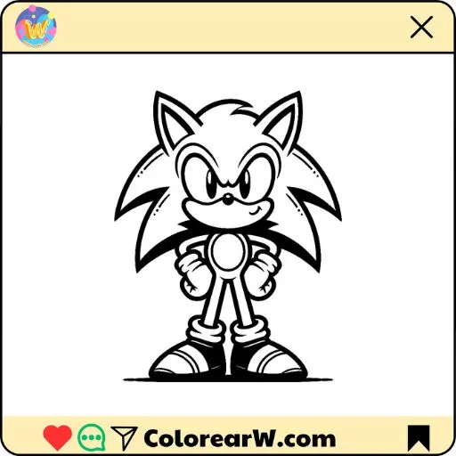 Sonic 1 Sonic para colorear thumbnail