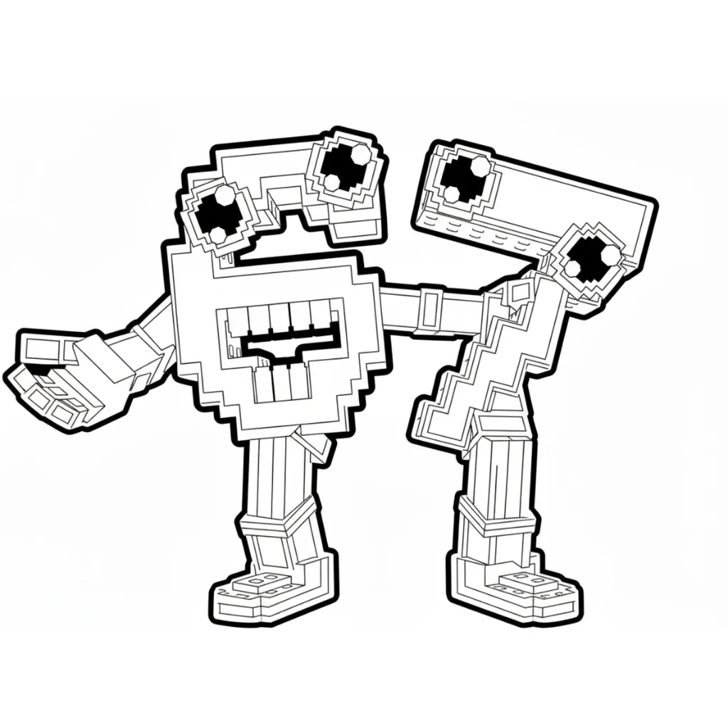 páginas para colorear gratis 67 Brainrot para adultos