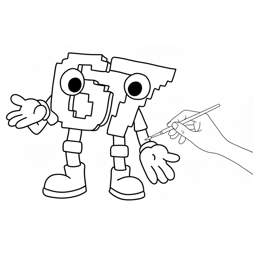 lindas páginas para colorear 67 Brainrot