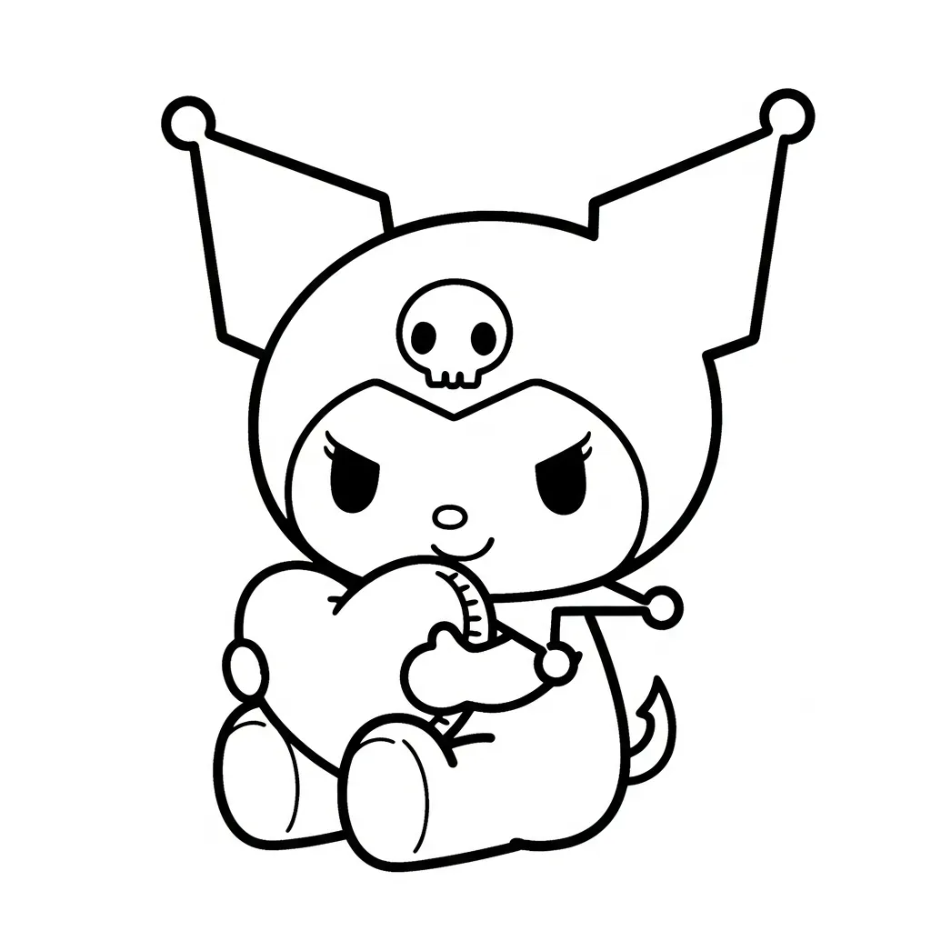 Kuromi páginas para colorear gratis