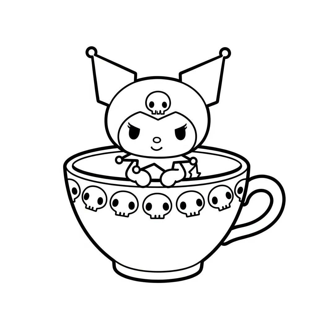 páginas para colorear Kuromi imprimibles gratis