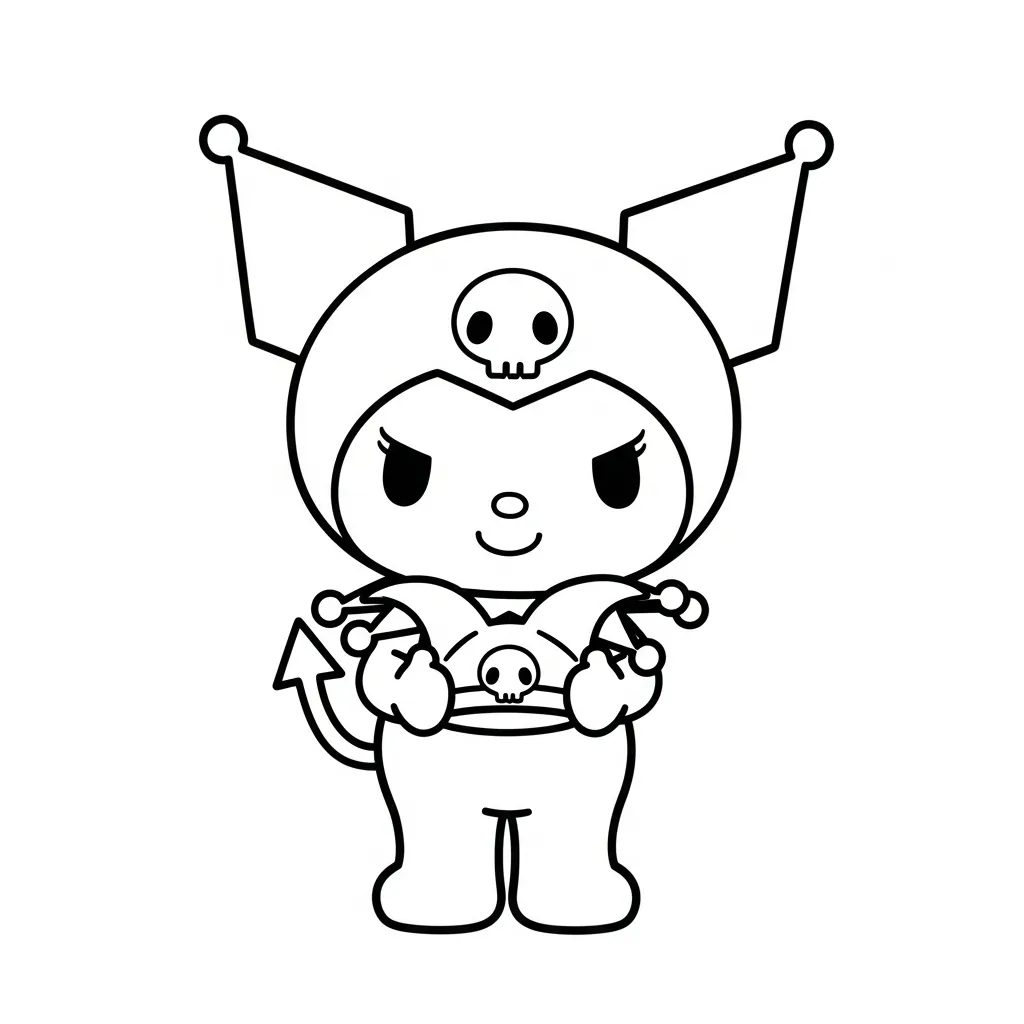 páginas para colorear detalladas de Kuromi