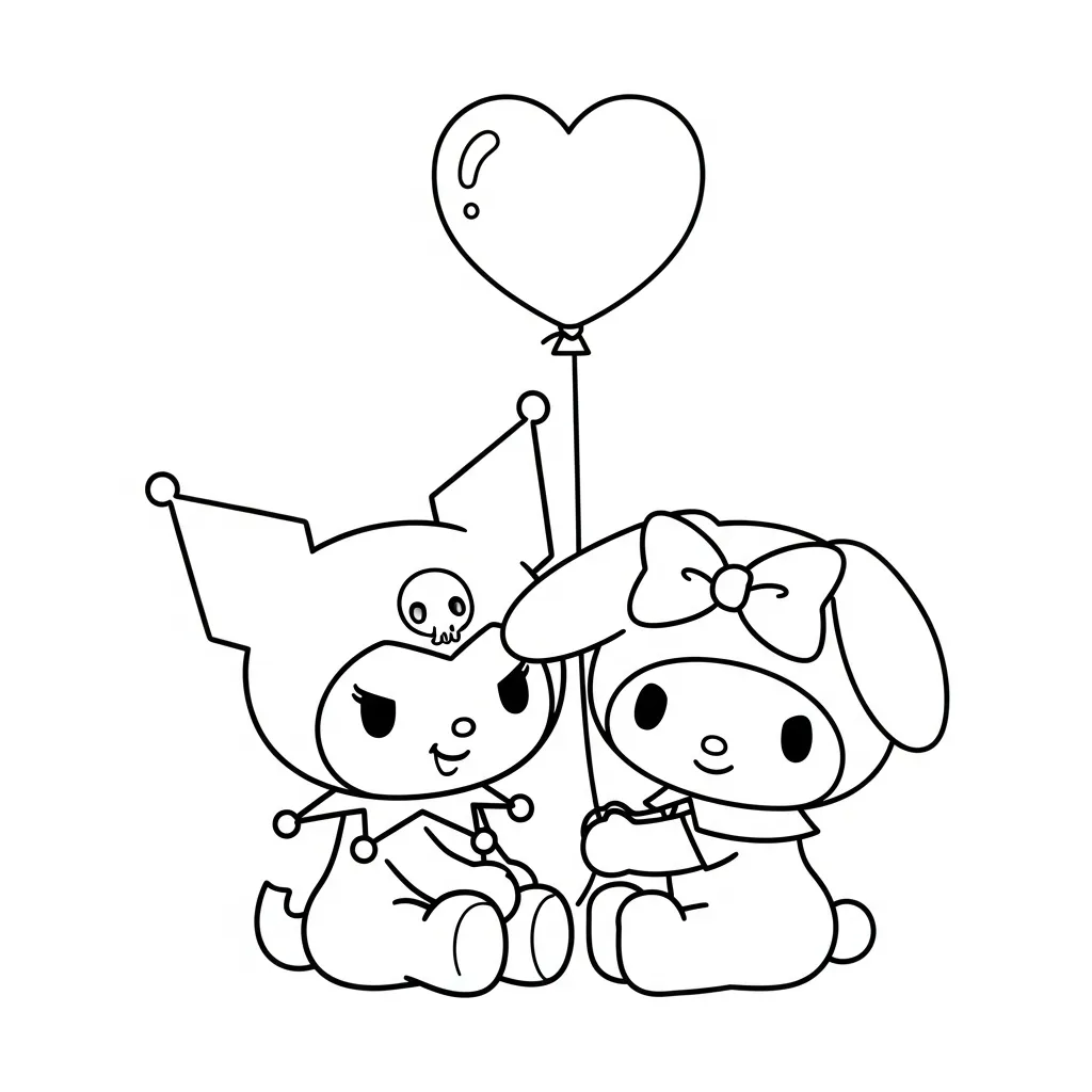 lindas páginas para colorear Kuromi 1