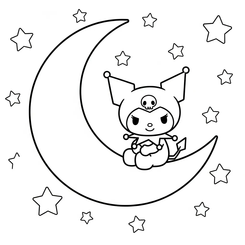 Kuromi páginas para colorear para adultos